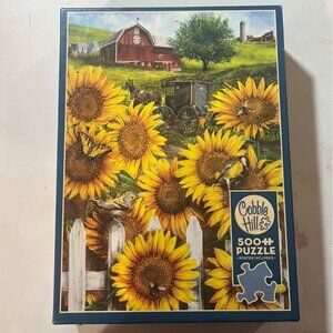 Cobble Hill Country Paradise Sunflower Jigsaw Puzzle 500 Pieces